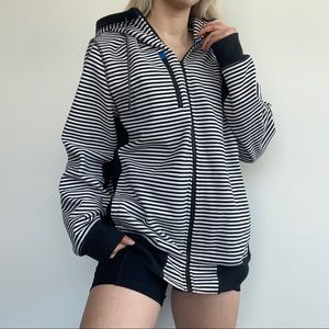 Lululemon Striped Zip-Up Hoodie